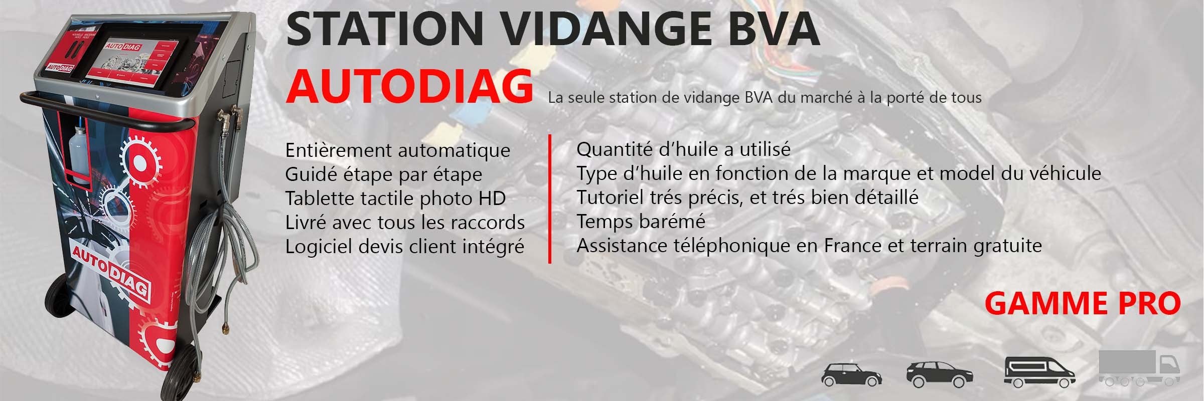 valise diagnostic professionnel : TAB LINK - Logicat Launch France